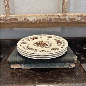 Vintage Floral Dessert Plates